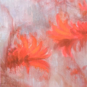 Flame Tree Flowers (framed in Kiaat) by Rebecca Goldberg, Image 1.