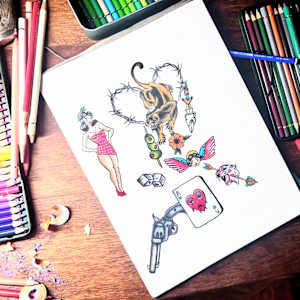 Tattoo Flash by Cameryn Popiel