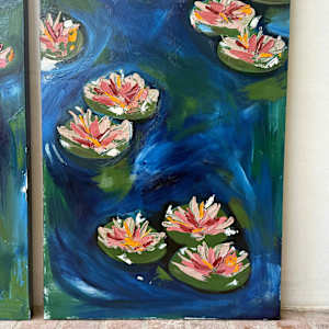 Triptych Waterlillies by Erin Bowling, Image 4.