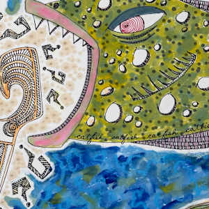 "gate, gate (for David)" by Dougie Padilla  Image: detail