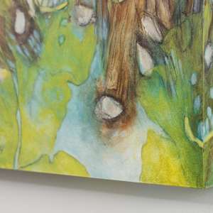 All Smiles When Frogs Sing by Darwin Nordin  Image: detail of edge treatment, image wraps on all sides