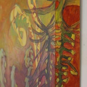 Fern Dancers by Darwin Nordin  Image: detail,  showing painted edge