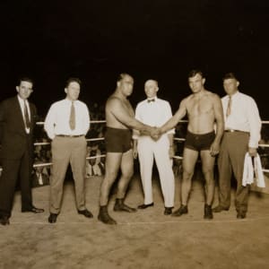 Wrestlers by Underwood and Underwood