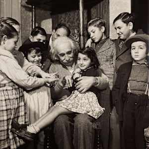 Albert Einstein at his 70th Birthday Celebration by Philippe Halsman