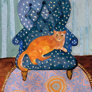 Buddy in the Blue Chair by Debbie Warnock