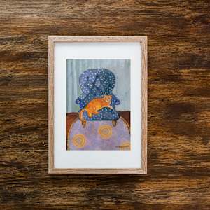 Buddy in the Blue Chair by Debbie Warnock 