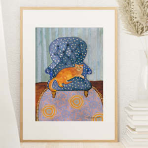 Buddy in the Blue Chair by Debbie Warnock 