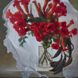 Trumpet Creeper by Linda J Schroeter