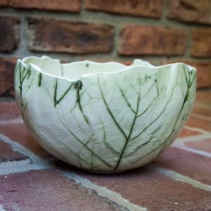 Large leaf collage bowl by Lucy Boland
