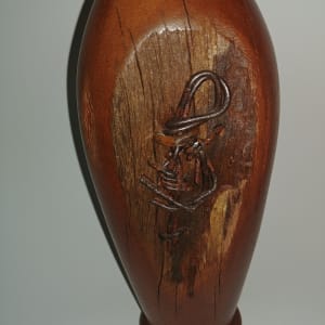 NSW Rosewood Fencepost Vase with Barbed Wire by Ron Bolis 