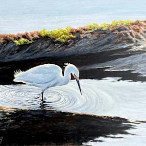 Mud-Walker (Egret) by Lorraine  Dey, Image 3.