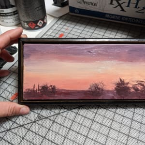 Pink Sky  Image: Framed in black wood floater