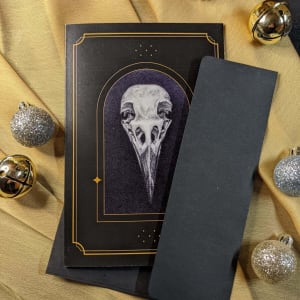 "Dark Universe" - Holiday Greeting - Vertical Folded Art Card 