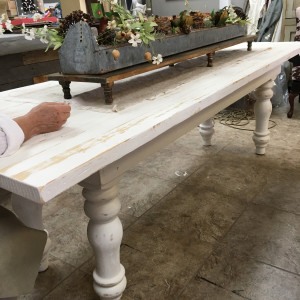 Furniture - Whitewashed Farmhouse table by Ann A Blake
