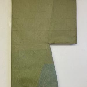 Folded_over Painting (Blue-Green Gray) by Steve Riedell, Image 1.