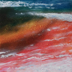 Natural Abstraction in Orange by Marcel Desbiens, Image 1.