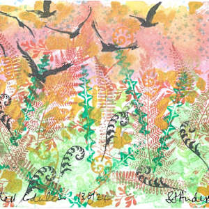 Crows in the Field at West Beach 13/24 by Samantha Jane Anderson, Image 1.