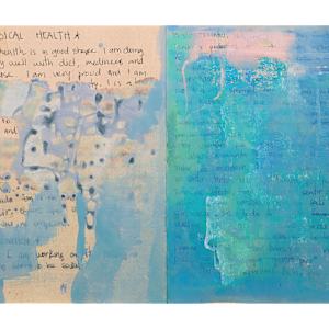 18_ Pain, Nodes and Nails by Andreina Davila  Image: Salud? Eterea, Con neblina, Como un Sueño
Salud Cayendo, Falling Health
