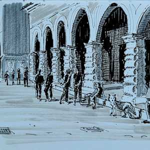 Pesaro, Sonntagmorgen Piazza del Popolo, 2026 by Martin Spillmann, Image 1.