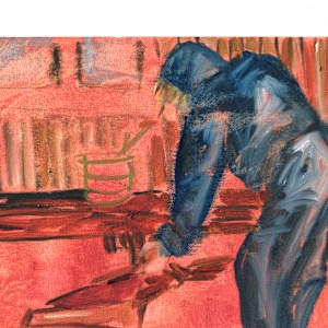 Fanny Preparing the Sauna by Lezanne Scott, Image 5.
