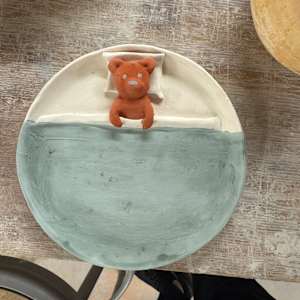 Sleepy Teddy Plate by Ashley Chesna, Image 2.