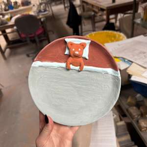 Sleepy Teddy Plate by Ashley Chesna, Image 5.