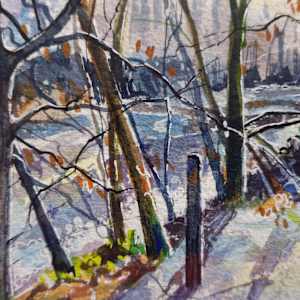 Calderglen Walk by Julie Arbuckle  Image: Calderglen Walk - watercolour - Julie Arbuckle