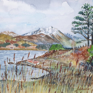 Beinn Sgritheall from Camuscross, Isleornsay, Skye by Julie Arbuckle