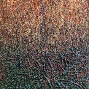 Back To The Earth by James de Villiers  Image: Different light condition. Lighting can dramatically change the way these textural paintings are viewed.