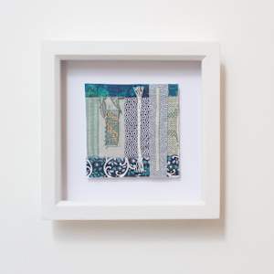 Blue collage by Erin Coppin, Image 1.