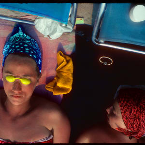 Untitled, (Yellow Tanning Goggles) by Karl Baden