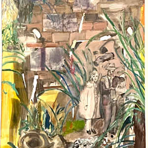 Herman and Lily in the Botanical Gardens by Susan Schapira, Image 1.
