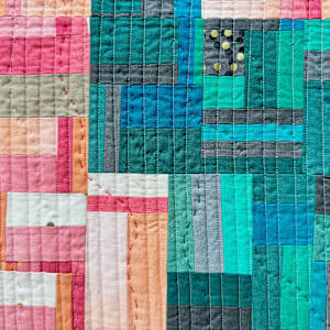 Ombré Improv 1 (Teal Peach) by Ben Millett, Image 2.