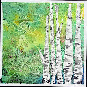 Birches in Summer by Lynn Cote, Image 1.