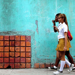 Havana schoolgirls by Ellen Konar & Steve Goldband, Image 1.