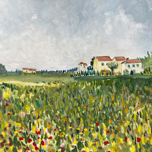 After van Gogh’s “A Field with Poppies” 1888 by Susan Lynne Peters, Image 1.