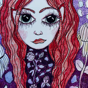 Purple Haze 5x7 art print of original art by Lisa Casineau by Lisa Casineau, Image 3.