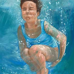 Jumping into the water by Hilde Hanssens, Image 1.