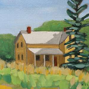 Old Yellow Farmhouse by Judy Kelly
