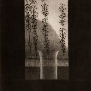 Window w/vase and four trees by Robert Kipniss 