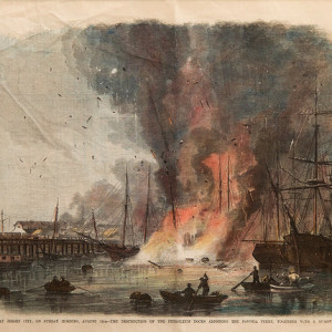 Great Conflagration at Jersey City from Frank Leslie's by Artist Unknown