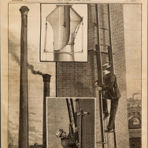 Climbing the Great Chimney of the Clark Thread Works at Harrison, NJ Scientific American by Artist Unknown