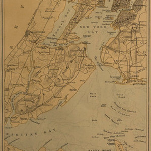 New York Harbour and Vicinity by J. Bartholomew