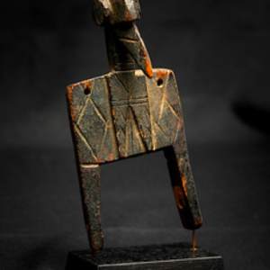 Untitled (Female Bird Wood Heddle Pulley) by Artist Unknown 