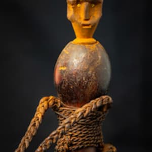Untitled (Calabash Gourd from Kenya with Carved Human Head) by Artist Unknown 