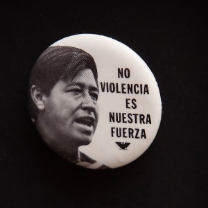 Untitled (Cesar Chavez Button) by Artist Unknown 