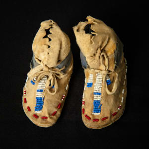 Untitled (Child's Beaded Moccasins) by Artist Unknown 