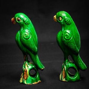 Untitled (Chinese Antique Sancai Parrots) by Artist Unknown 