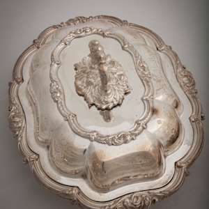 Untitled (Antique English Silver Covered Entree Serving Dishes) by Artist Unknown 