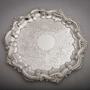 Untitled (Vintage English Silver Footed Plate) by Artist Unknown 